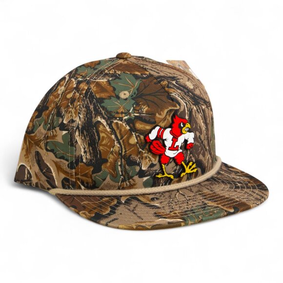 Tagged Out Unstructured Rope Hat- Realtree Advantage Louisville Cardinals Retro 3D Umpqua Rope Hat- Realtree Advantage/ Khaki